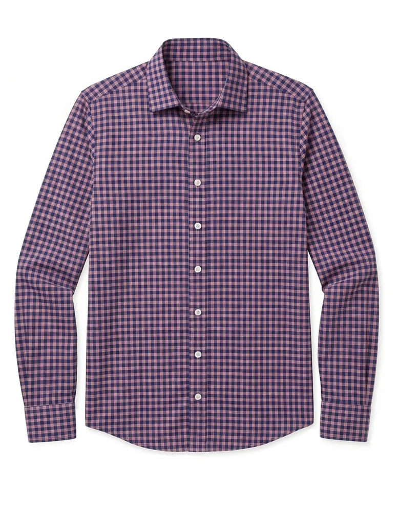 Easy-iron plain white poplin shirt