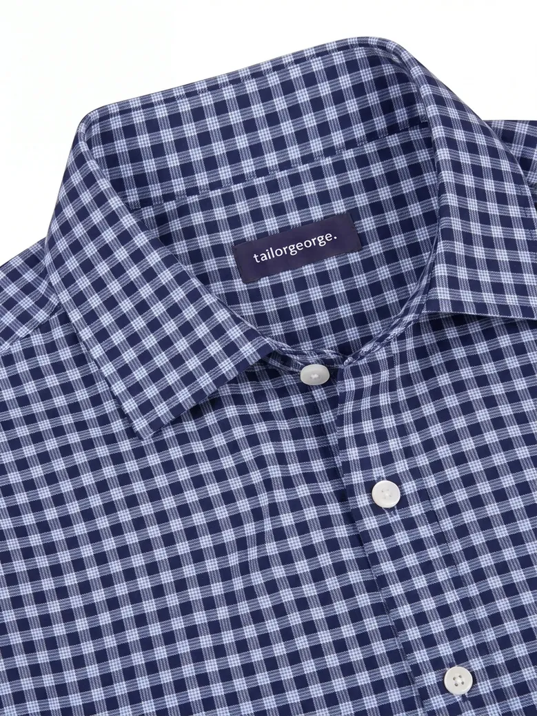 Easy-iron plain white poplin shirt