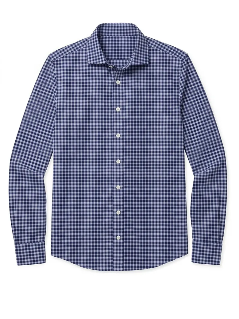 Easy-iron plain white poplin shirt