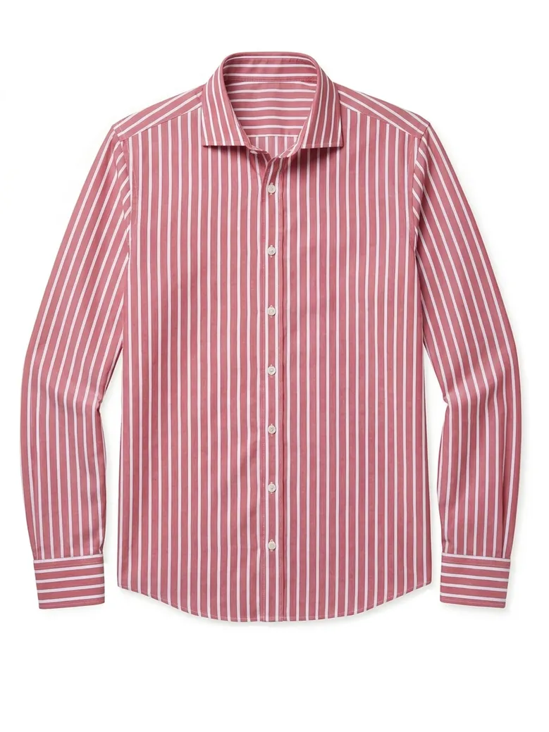 Easy-iron plain white poplin shirt