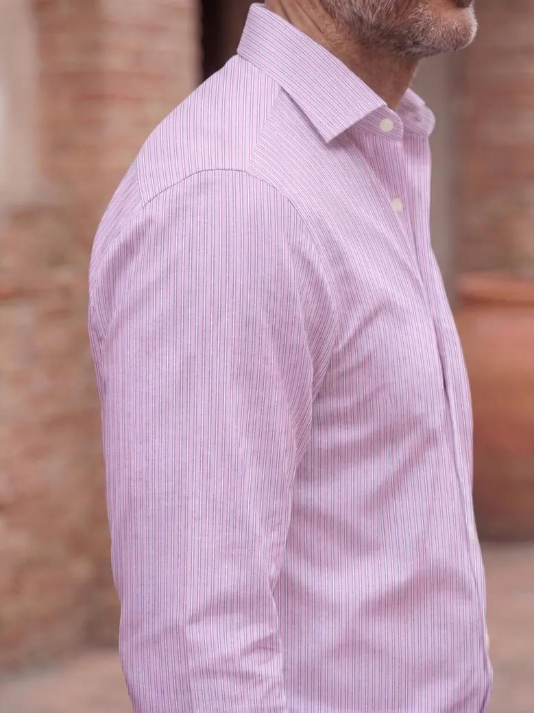 Easy-iron plain white poplin shirt