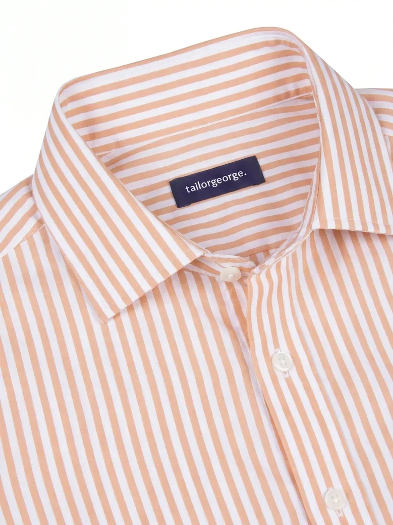 Easy-iron plain white poplin shirt