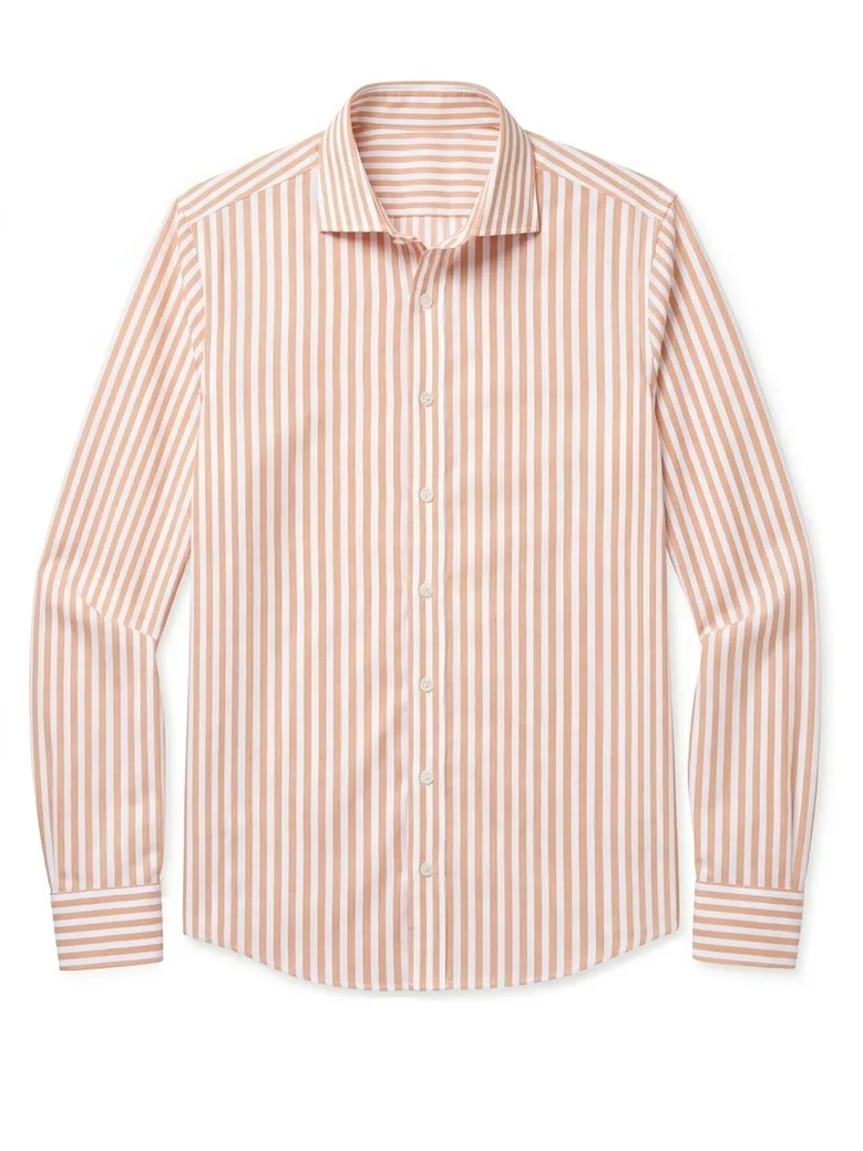 Easy-iron plain white poplin shirt