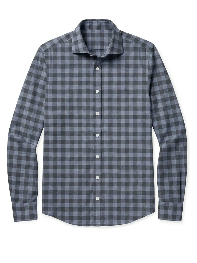 Easy-iron plain white poplin shirt
