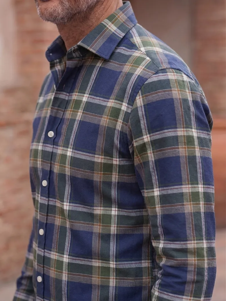 Easy-iron plain white poplin shirt