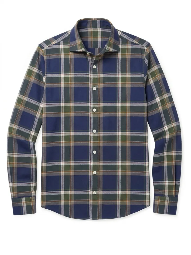 Easy-iron plain white poplin shirt