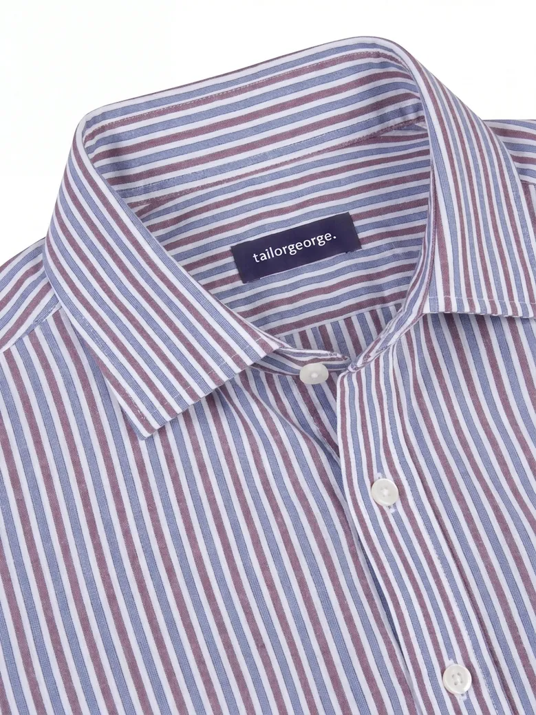Easy-iron plain white poplin shirt