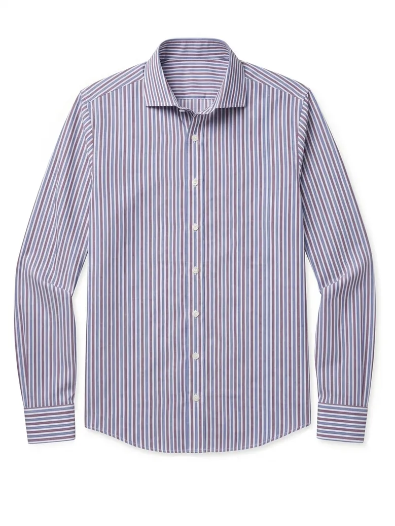 Easy-iron plain white poplin shirt
