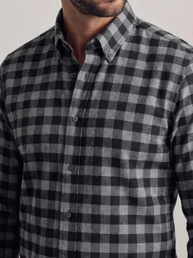 Gray plaid flannel shirt
