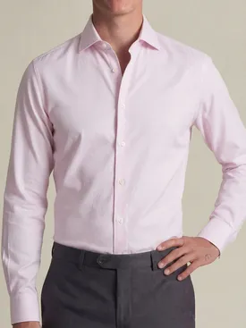 Easy-iron pale pink pinpoint shirt