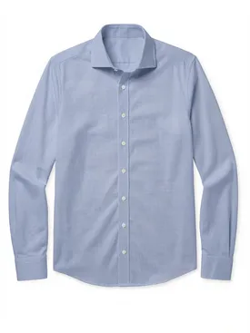 Light blue striped poplin shirt