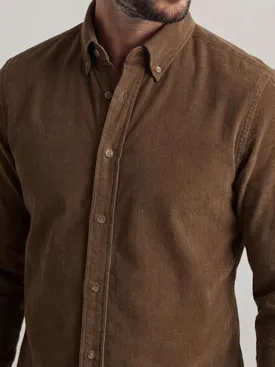 Plain brown corduroy shirt