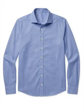 Bright blue plain twill shirt