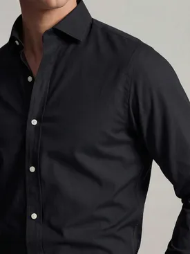 Plain black Oxford shirt