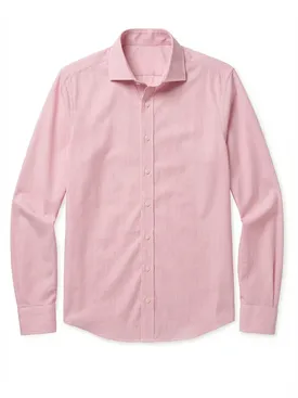 Red striped poplin shirt
