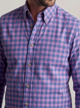 Purple plaid flannel shirt