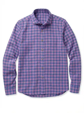 Purple plaid flannel shirt