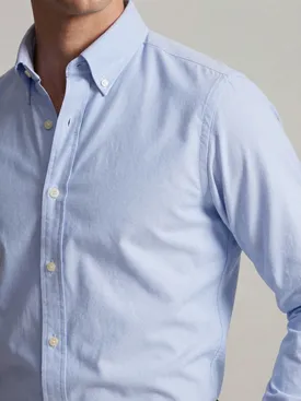 Light blue plain heavyweight American Oxford shirt