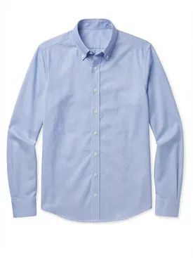 Light blue plain heavyweight American Oxford shirt