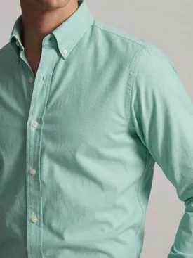Plain green heavyweight American Oxford shirt
