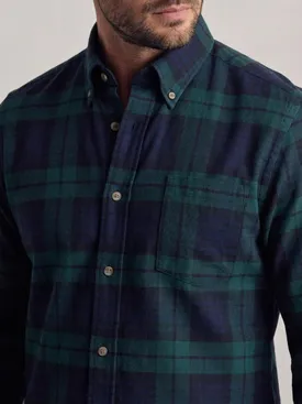 Green plaid flannel shirt
