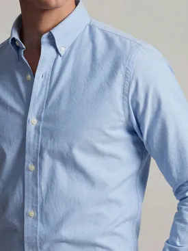 Light blue plain heavyweight American Oxford shirt