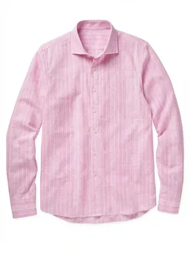 Pink striped linen shirt