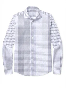Blue checked poplin shirt