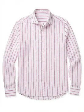 Pink striped linen shirt