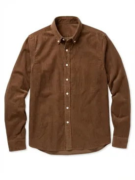 Hazelnut brown thick corduroy shirt