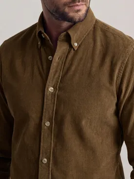 Chestnut brown thick corduroy shirt