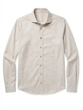 Plain beige flannel shirt