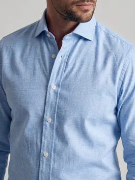 Plain sky blue flannel shirt
