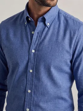 Plain blue flannel shirt
