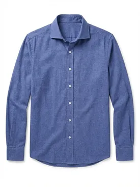 Plain blue flannel shirt