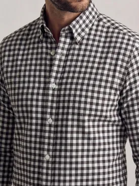 Checked brown flannel shirt