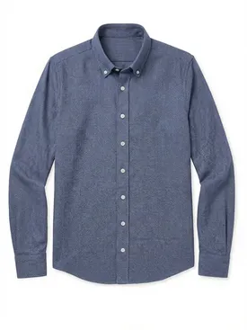 Blue mini-plaid Flannel Shirt