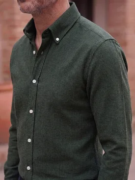 Mini-plaid green Flannel Shirt