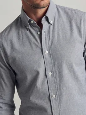 Solid grey sport Oxford shirt