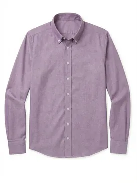 Solid burgundy sport Oxford shirt