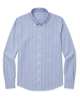 Striped royal blue Oxford Shirt