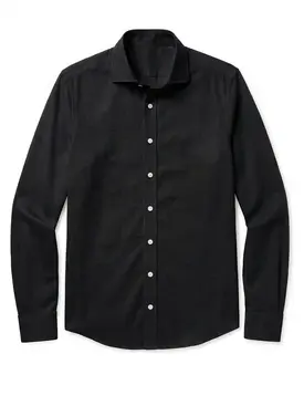 Plain black Linen Shirt