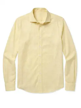 Plain Yellow Linen Shirt