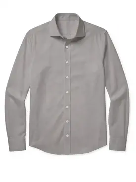 Solid Brown Poplin Shirt