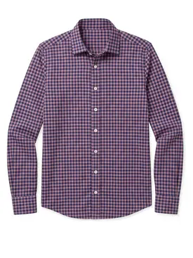 Purple Checked Twill Shirt