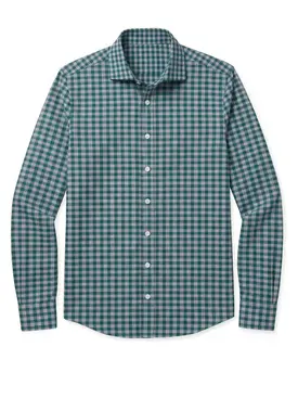 Green Checked Twill Shirt