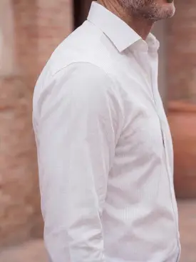 Grey Checked Poplin Shirt