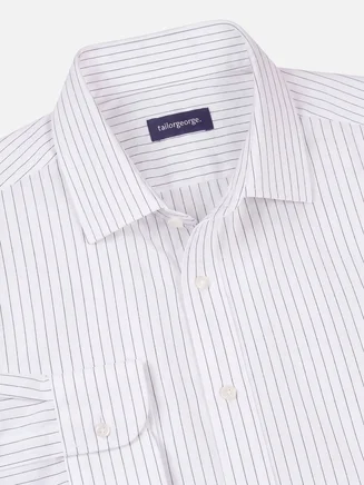 Black Striped Poplin Shirt