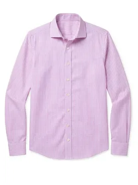 Pink Striped Fil-à-Fil Shirt