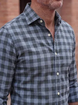 Blue Checked Flannel Shirt